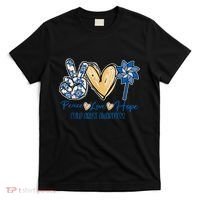 Pinwheel Peace Love Hope Child Abuse Prevention Awareness T-Shirt thumb 0