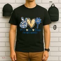 Pinwheel Peace Love Hope Child Abuse Prevention Awareness T-Shirt thumb 6