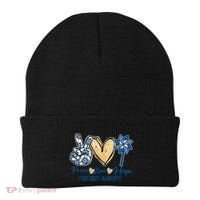 Pinwheel Peace Love Hope Child Abuse Prevention Awareness Beanie thumb 0