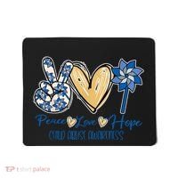Pinwheel Peace Love Hope Child Abuse Prevention Awareness Mousepad thumb 0