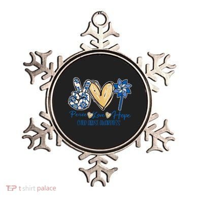 Pinwheel Peace Love Hope Child Abuse Prevention Awareness Ornament