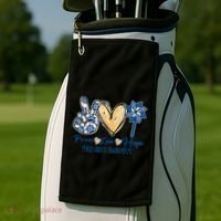 Pinwheel Peace Love Hope Child Abuse Prevention Awareness Golf Towel thumb 2