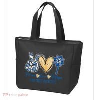 Pinwheel Peace Love Hope Child Abuse Prevention Awareness Tote Bag thumb 3