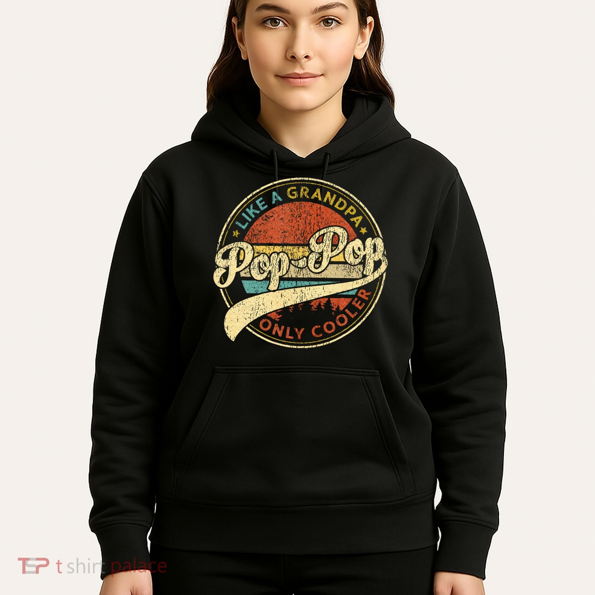 Pop Pop Like A Grandpa Only Cooler Fathers Day Hoodie