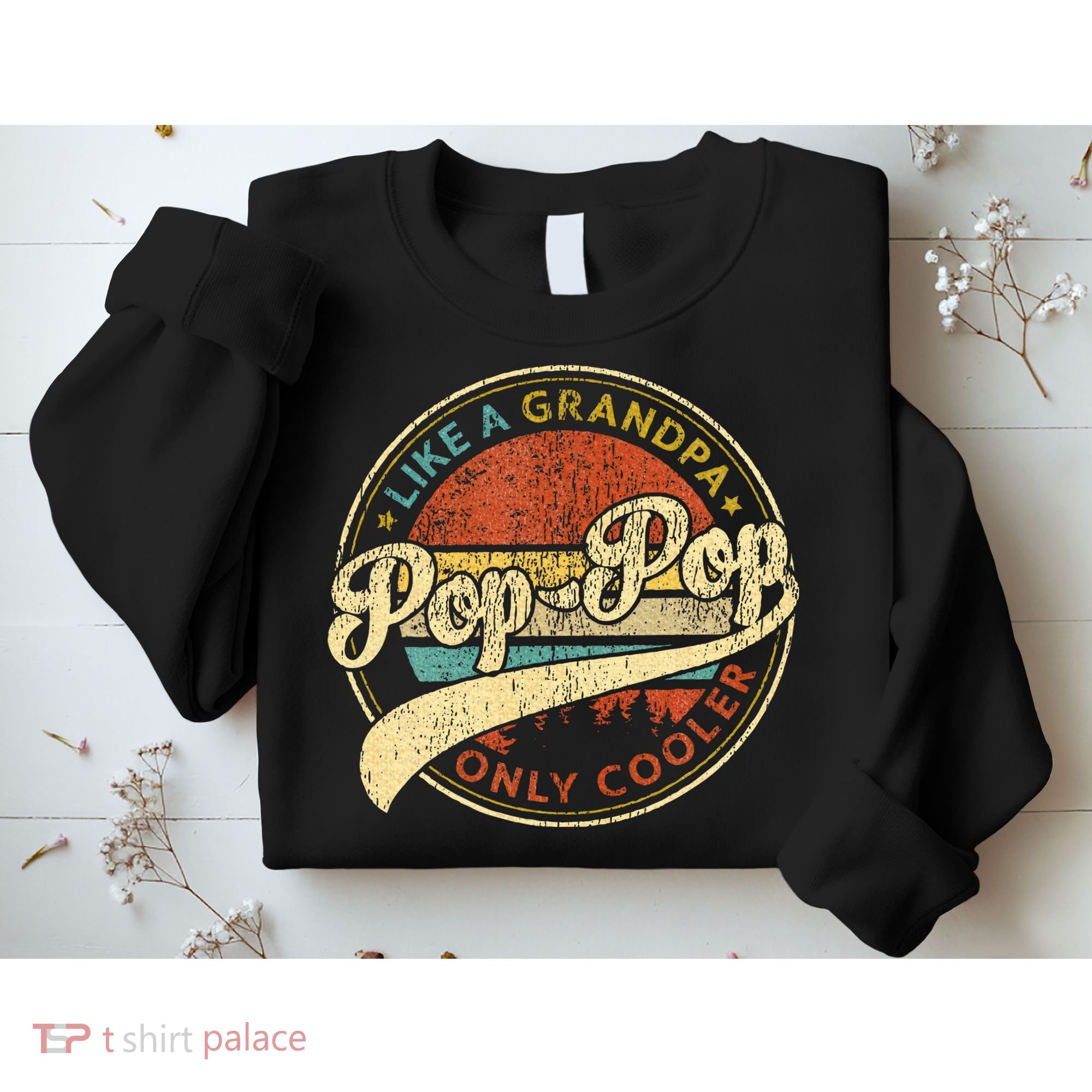Pop Pop Like A Grandpa Only Cooler Fathers Day Sweatshirt