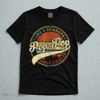 Pop Pop Like A Grandpa Only Cooler Fathers Day T-Shirt thumb 5