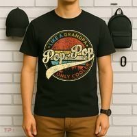 Pop Pop Like A Grandpa Only Cooler Fathers Day T-Shirt thumb 6