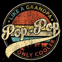 Pop Pop Like A Grandpa Only Cooler Fathers Day Coaster thumb 2