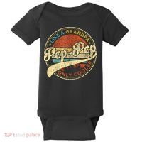 Pop Pop Like A Grandpa Only Cooler Fathers Day Baby Bodysuit thumb 0
