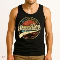 Pop Pop Like A Grandpa Only Cooler Fathers Day Tank Top thumb 3