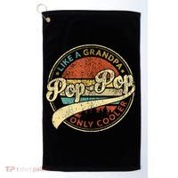 Pop Pop Like A Grandpa Only Cooler Fathers Day Golf Towel thumb 0