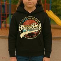 Pop Pop Like A Grandpa Only Cooler Fathers Day Kids Hoodie thumb 3