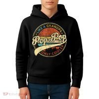 Pop Pop Like A Grandpa Only Cooler Fathers Day Kids Hoodie thumb 4