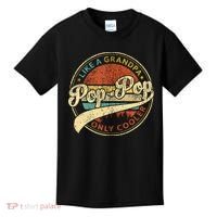 Pop Pop Like A Grandpa Only Cooler Fathers Day Kids T-Shirt thumb 0