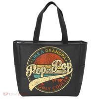 Pop Pop Like A Grandpa Only Cooler Fathers Day Tote Bag thumb 0