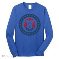 Patriots Party Lion Maga Lion Gift Long Sleeve Shirt thumb 0