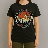 Pop Pop Like A Grandpa Only Cooler Vintage Retro Fathers Day T-Shirt thumb 4