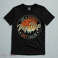 Pop Pop Like A Grandpa Only Cooler Vintage Retro Fathers Day T-Shirt thumb 5