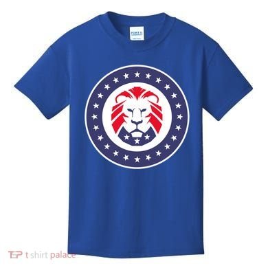Patriot Party Lion Gift Kids T-Shirt