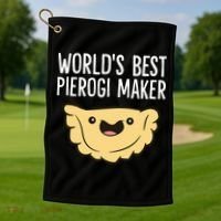 Polish Pierogi Maker World's Best Pierogi Maker Golf Towel thumb 1