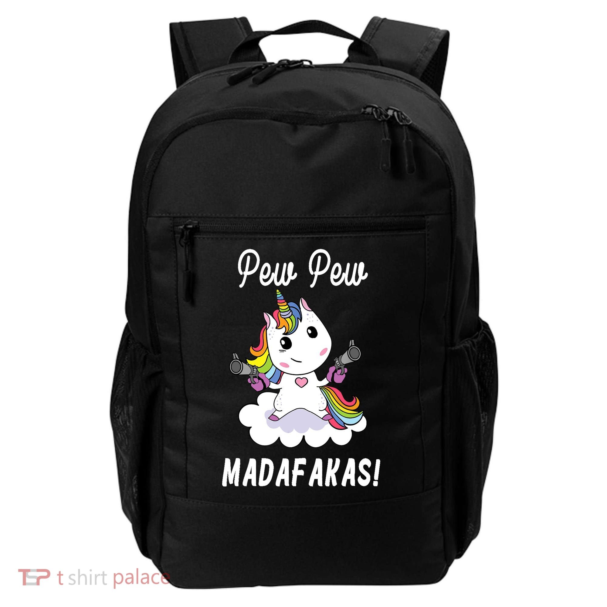 Pew Pew Madafakas Unicorn with Pistols Fantasy Backpack