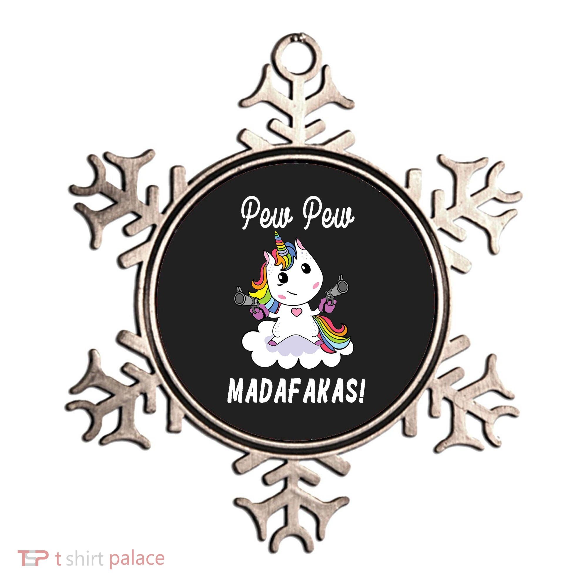 Pew Pew Madafakas Unicorn with Pistols Fantasy Ornament