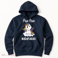 Pew Pew Madafakas Unicorn with Pistols Fantasy Hoodie thumb 0