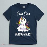 Pew Pew Madafakas Unicorn with Pistols Fantasy T-Shirt thumb 5