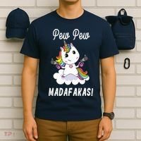 Pew Pew Madafakas Unicorn with Pistols Fantasy T-Shirt thumb 6