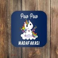 Pew Pew Madafakas Unicorn with Pistols Fantasy Coaster thumb 0