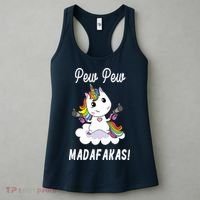 Pew Pew Madafakas Unicorn with Pistols Fantasy Women's Tank Top thumb 3