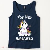 Pew Pew Madafakas Unicorn with Pistols Fantasy Tank Top thumb 2