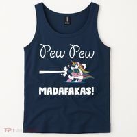 Pew Pew Madafakas Funny Unicorn Cute Adorable Tank Top thumb 2