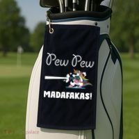 Pew Pew Madafakas Funny Unicorn Cute Adorable Golf Towel thumb 2