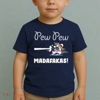 Pew Pew Madafakas Funny Unicorn Cute Adorable Toddler T-Shirt thumb 2