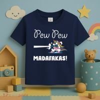 Pew Pew Madafakas Funny Unicorn Cute Adorable Toddler T-Shirt thumb 3