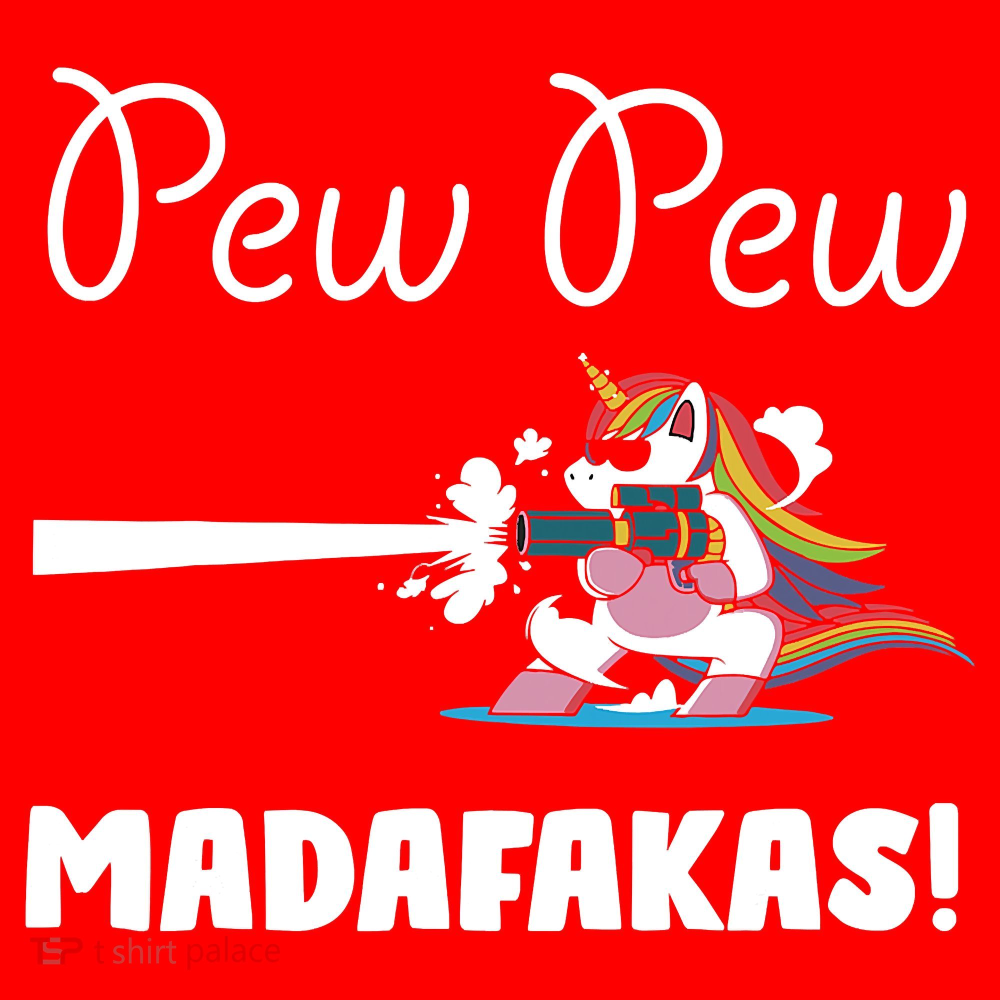 Pew Pew Madafakas Funny Unicorn Cute Adorable Santa Hat