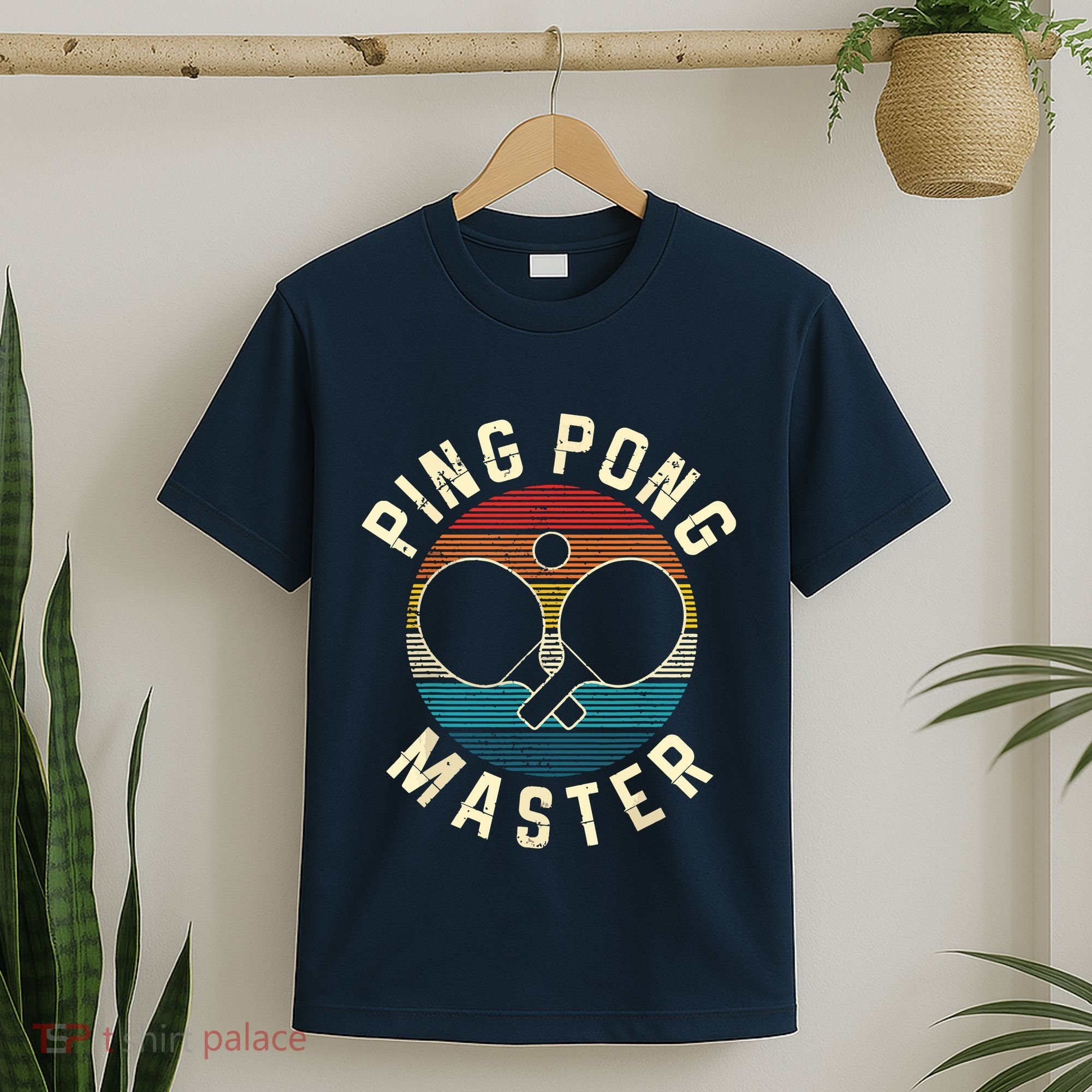Ping Pong Master Vintage Table Tennis Player Funny Gift T-Shirt