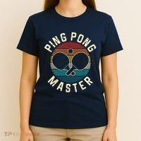 Ping Pong Master Vintage Table Tennis Player Funny Gift T-Shirt thumb 4