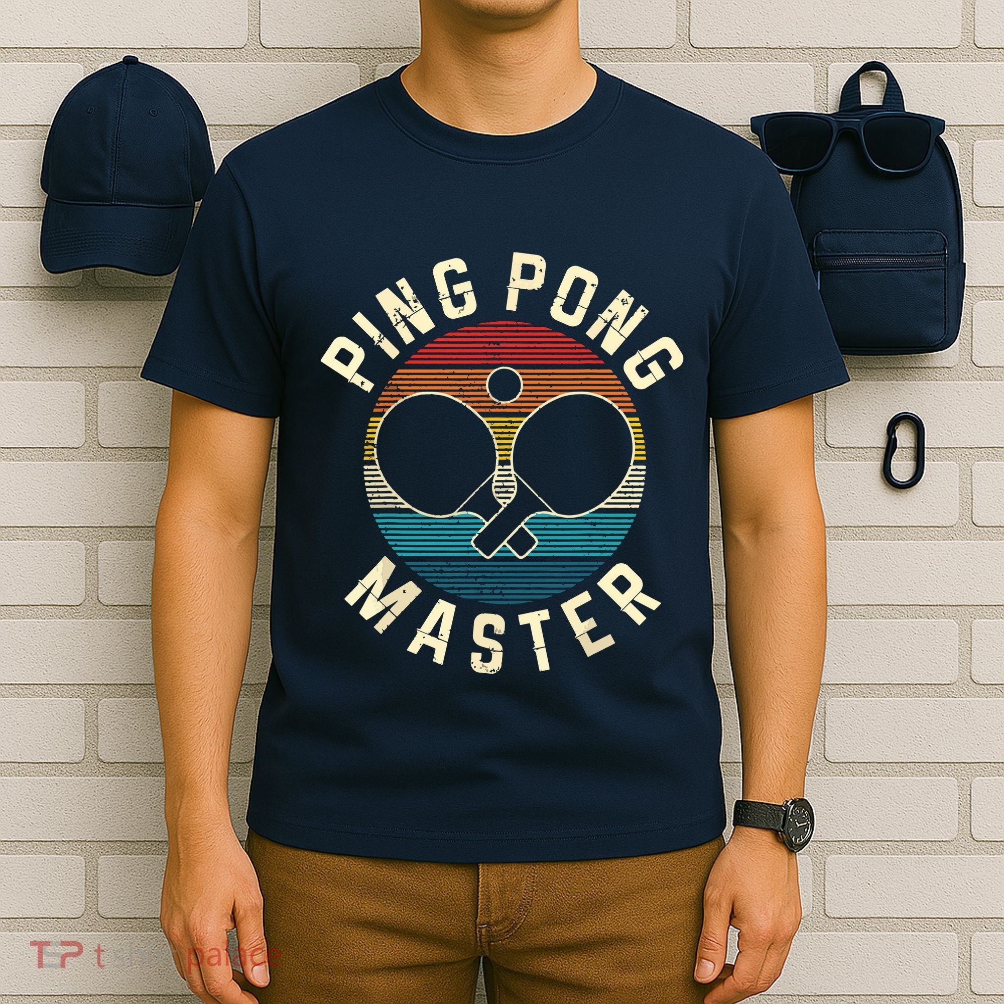 Ping Pong Master Vintage Table Tennis Player Funny Gift T-Shirt