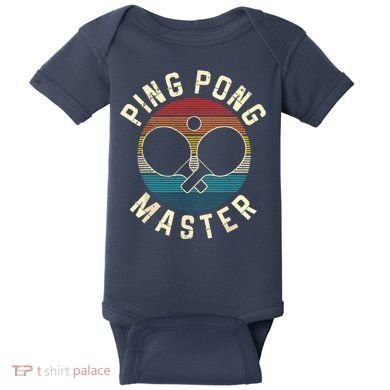 Ping Pong Master Vintage Table Tennis Player Funny Gift Baby Bodysuit