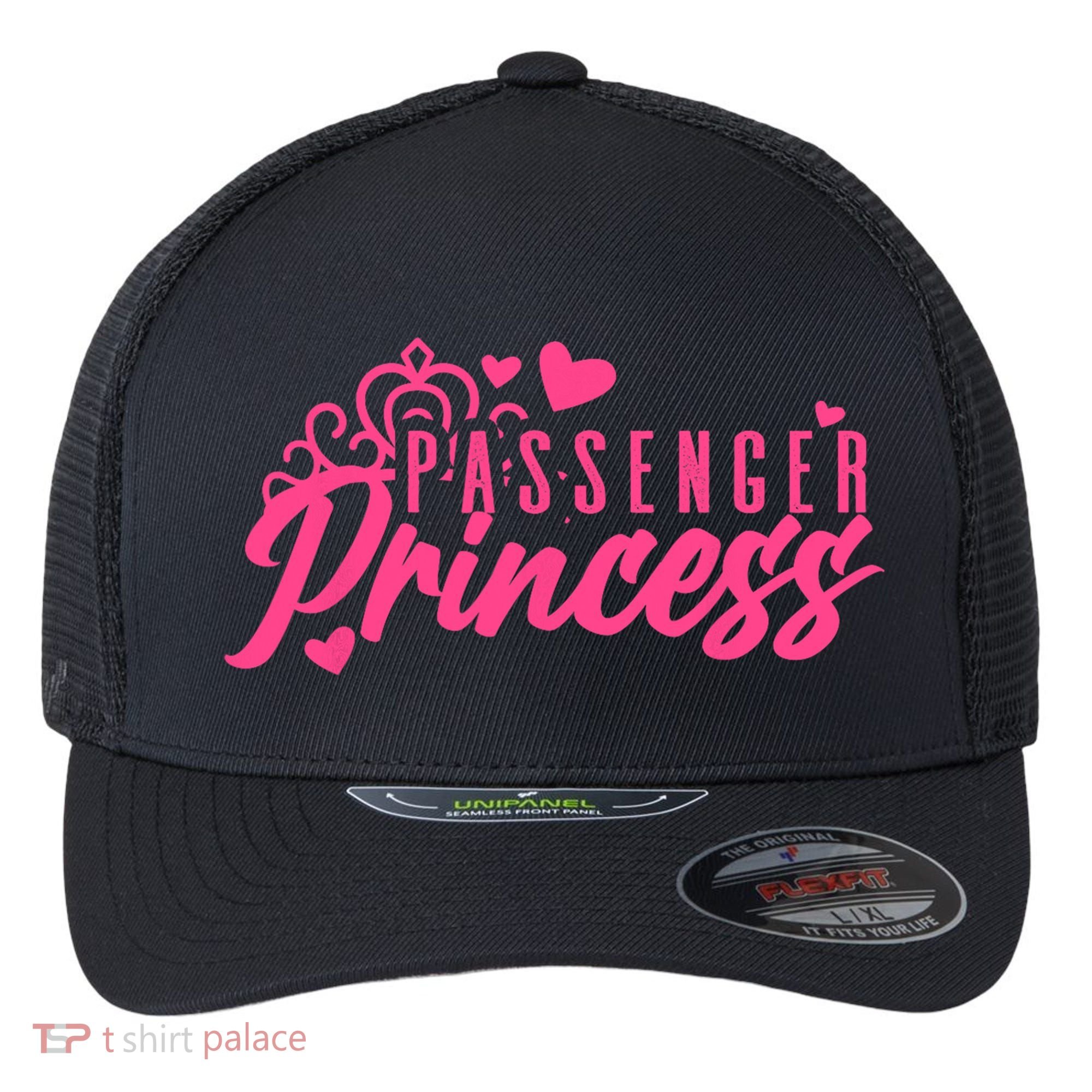 Passenger Princess Meme Girl Passenger Seat Princess Flexfit Unipanel Trucker Cap