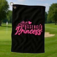 Passenger Princess Meme Girl Passenger Seat Princess Golf Towel thumb 1