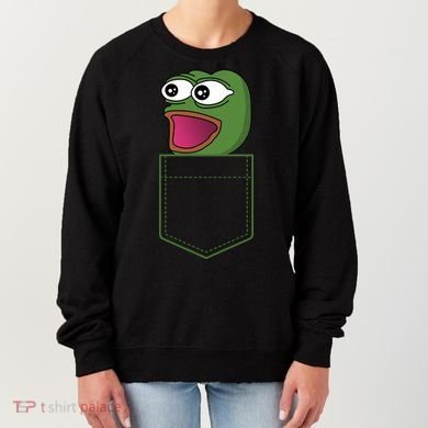 Poggers Pepe Meme Gaming Live Stream Poacket Women's Sweatshirt