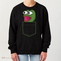 Poggers Pepe Meme Gaming Live Stream Poacket Women's Sweatshirt thumb 0