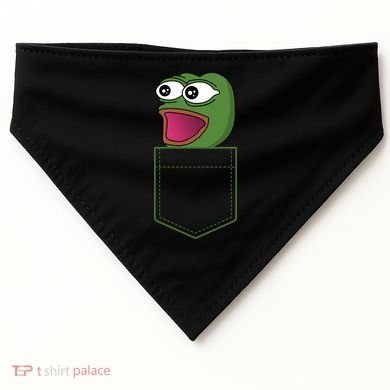 Poggers Pepe Meme Gaming Live Stream Poacket USA-Made Doggie Bandana