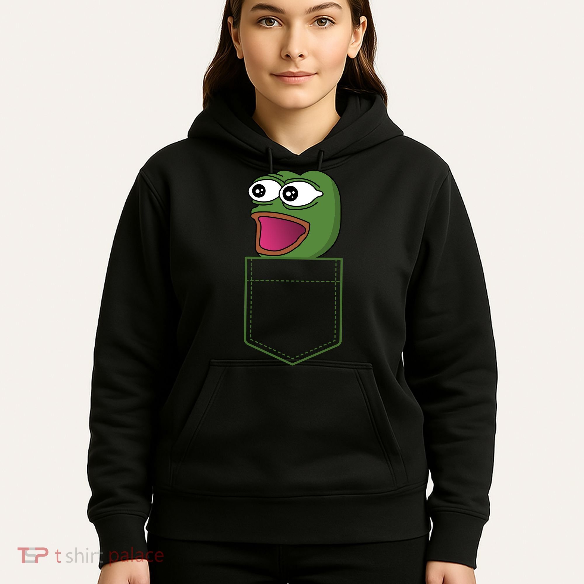 Poggers Pepe Meme Gaming Live Stream Poacket Hoodie