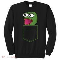 Poggers Pepe Meme Gaming Live Stream Poacket Sweatshirt thumb 0