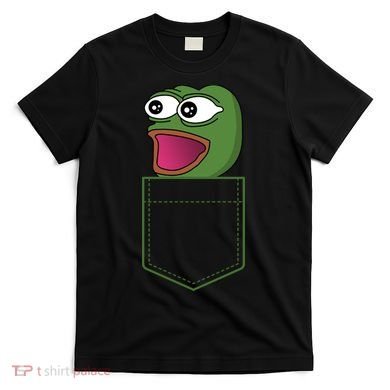 Poggers Pepe Meme Gaming Live Stream Poacket T-Shirt