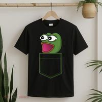 Poggers Pepe Meme Gaming Live Stream Poacket T-Shirt thumb 2